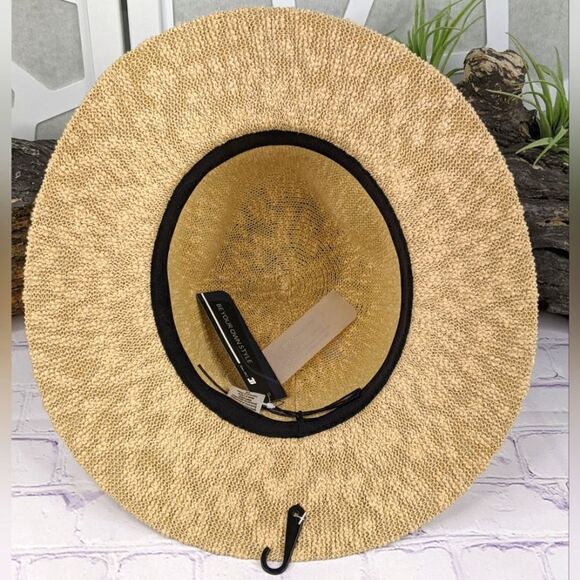 Panama Hat with Faux Suede Band and Adjustable Sweatband - Picture 6 of 12